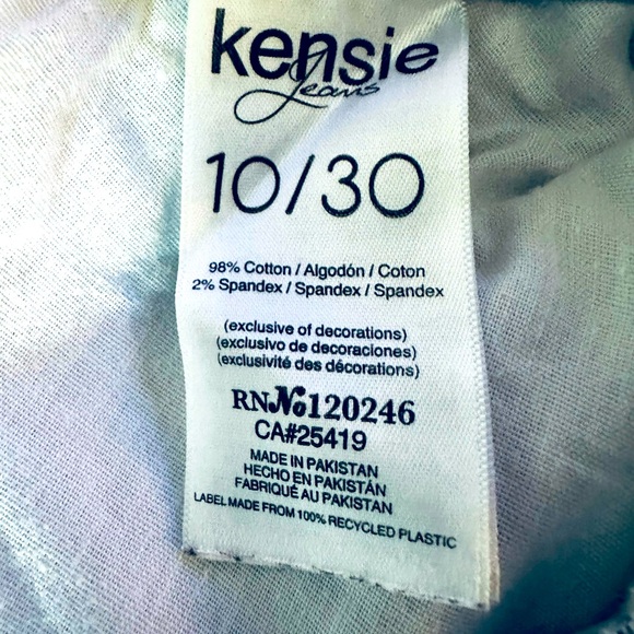 Kensie Vintage the Luxe Jeans - The Straight Denim multicolored blue Size 10/30 - Picture 5 of 5